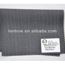Tela de rayas de lana gris de alta calidad